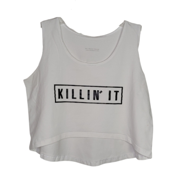 Tops - Killin' It Fitness Workout Crop Tank Top Size L
